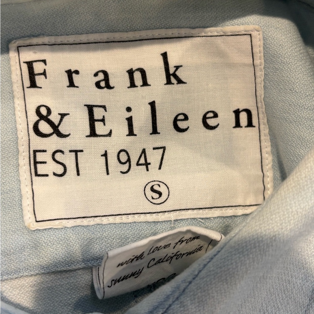 Frank & Eileen‎ Luke Shirt Chambray Button Up Men’s Small Blue - Picture 4 of 16